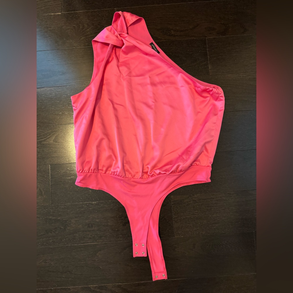 Vibrant Pink One-Shoulder Bodysuit